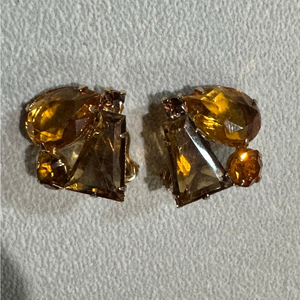 Vintage Couture Crystal Earrings